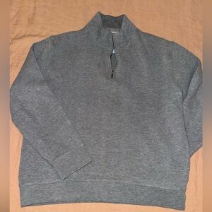 Lands' End Men's Zip-Up Gray Sweater